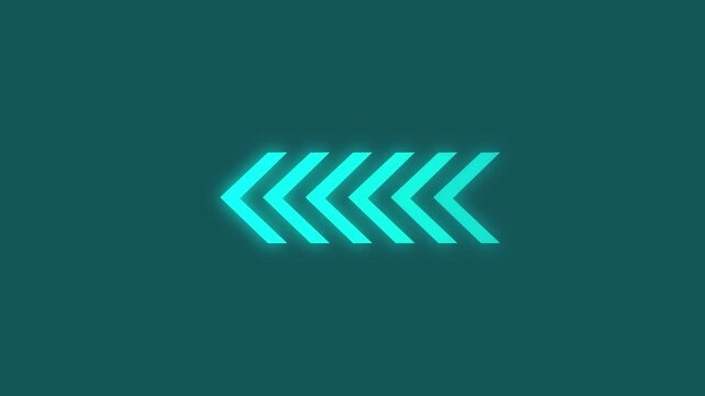 Abstract directional arrow icon animation. arrow looping animation left direction concept Abstract directional arrow icon animation. arrow looping animation left direction concept
