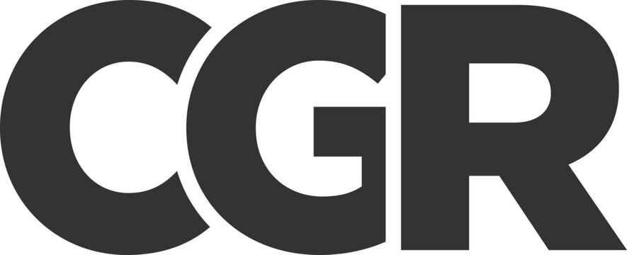 CGR logo design template with strong and modern bold text. Initial based vector logotype featuring simple and minimal typography. Trendy company identity.