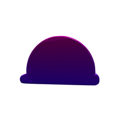Fototapeta premium Purple gradient hard hat icon isolated on transparent background