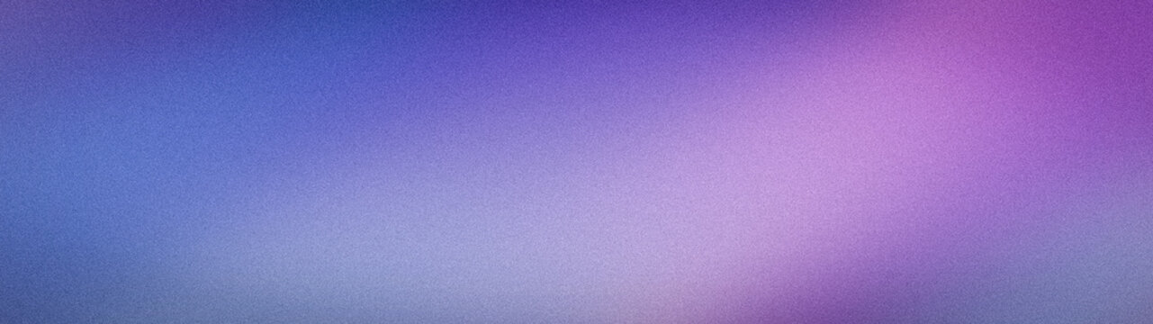 Blurred blue purple violet gradient background wide tech abstract grainy wallpaper template