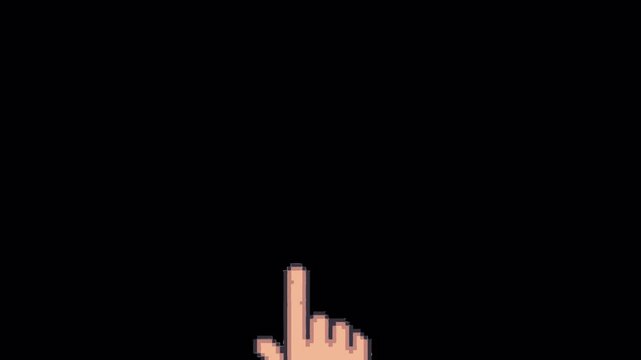 16 bit Scroll Up Gesture Animation with Transparent Background - 4K Landscape Horizontal