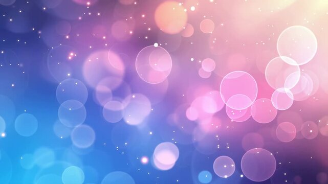 Dreamy Pink and Blue Bokeh Lights Background