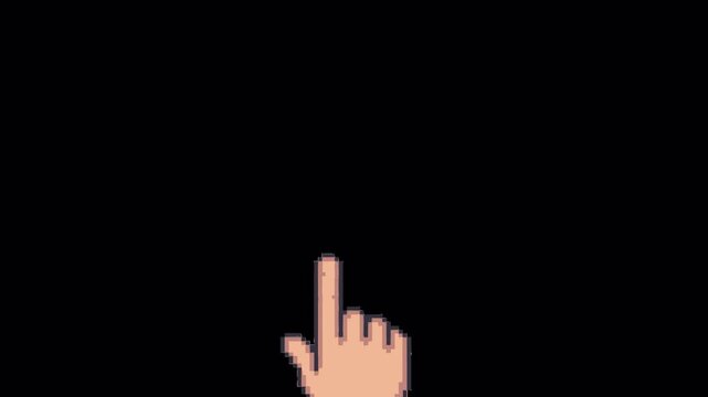 16 bit Swipe Right Gesture Animation with Transparent Background - 4K Landscape Horizontal