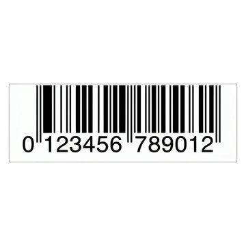 Barcode with numeric code and lines for product identification during retail sale