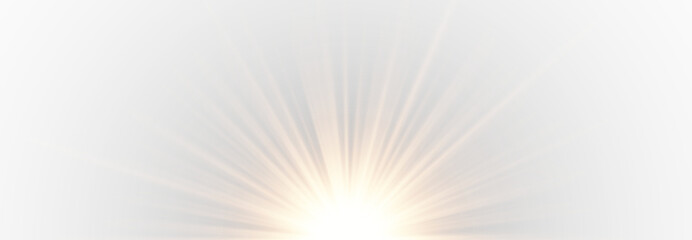 Bright Sunburst Flare with Golden Light Rays and Glowing Sunrise Overlay © Natasha