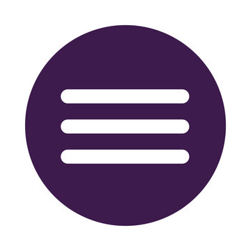 Modern user interface hamburger menu icon for website navigation and mobile application development with simple graphic design transparent background