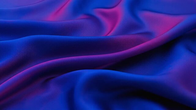 Abstract Shiny Iridescent Silk Fabric Waves With Gradient Color Texture Background