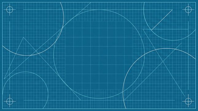 Technical blueprint grid background with construction lines