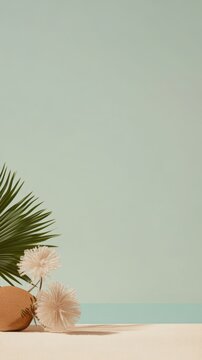 Soft Minimalist Still Life with Tropical Elements