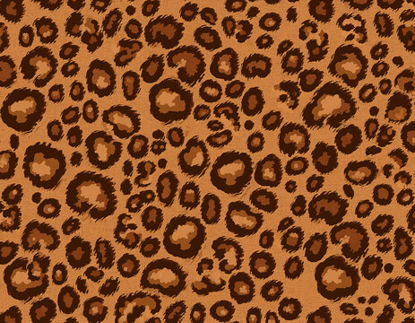 A seamless leopard print pattern ideal for wrapping materials, textile applications, and fabric design.
