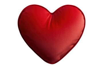 Obraz premium Red heart shaped satin cushion