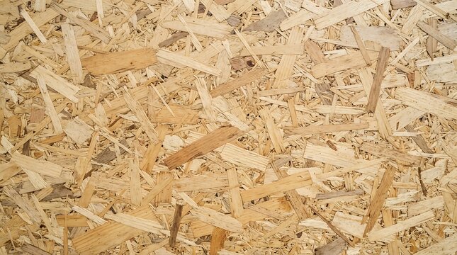 Wood Composite Panel Texture, Oriented Strand Board Surface, Natural Wood Chip Material, Construction Background