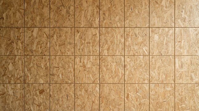 Wood Panel Texture, OSB Board Background, Construction Material Surface, Natural Wood Grain Pattern