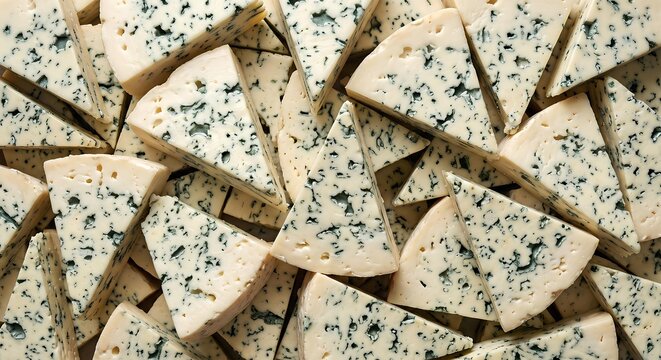 Full Frame Blue Cheese Pieces Food Background