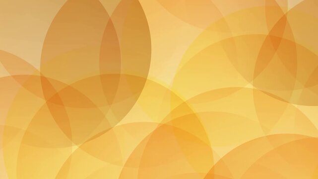Abstract Golden Circular Overlapping Shapes 4K