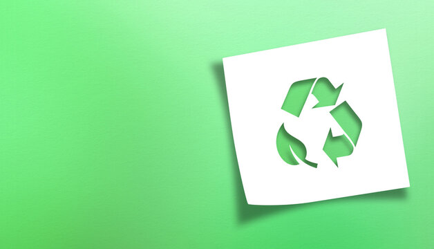 Green Eco-Friendly Recycling Symbol Paper Background
