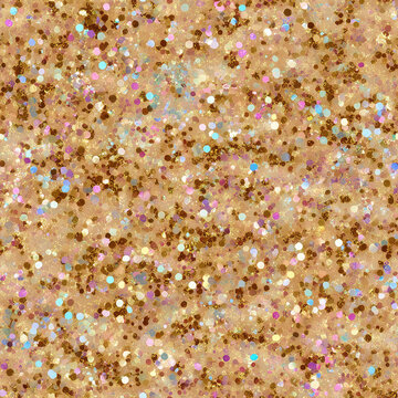 Gold glitter confetti abstract festive sparkle seamless background