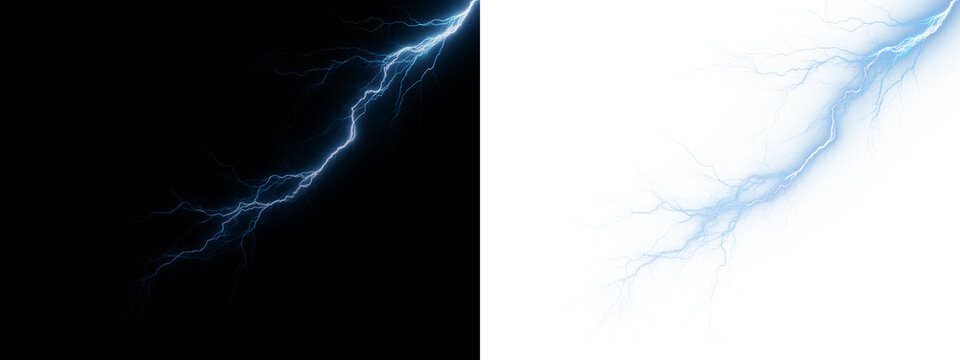 Abstract blue energy lighting with an electric glow and a futuristic technological effect. Glowing electric blue lightning with a radiant glow, an energy streak, and a bright sparkling PNG effect.