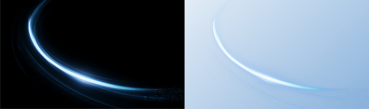Vibrant Blue Light Beam With Fast Radiating Lines and Futuristic Energy Glow Effect