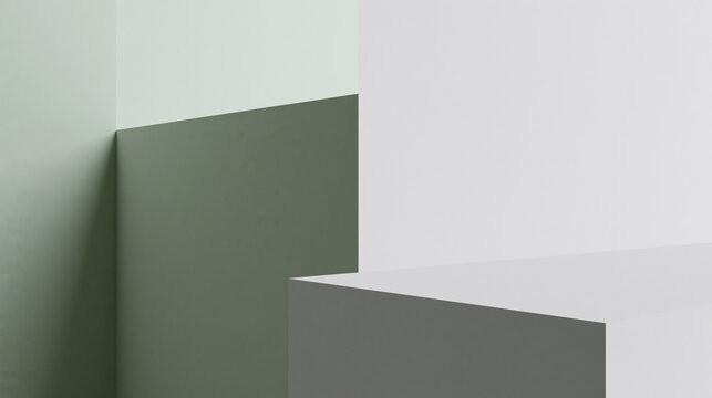 Minimalist Podium Stand for Geometric Product Display Mockup