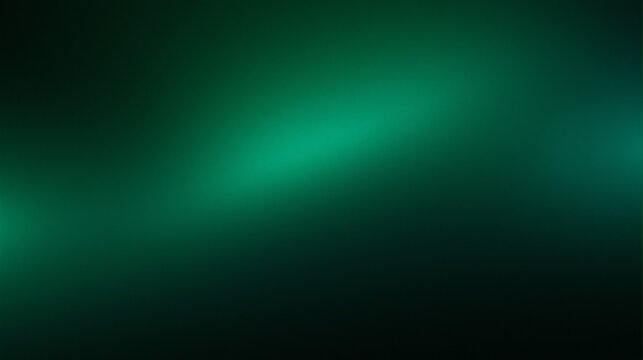 Abstract Dark Green Gradient Background with Glowing Light