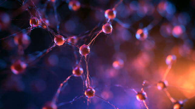 Abstract Neural Network with Connected Glowing Cells