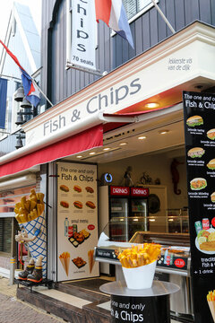 Fish and Chips Takeaway in Volendam, Netherlands