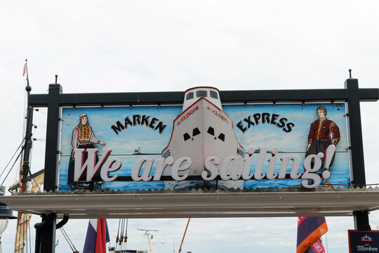 Marken Express Sailing Sign in Volendam, Netherlands