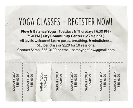 Yoga Classes Registration Now Flow and Balance Yoga.