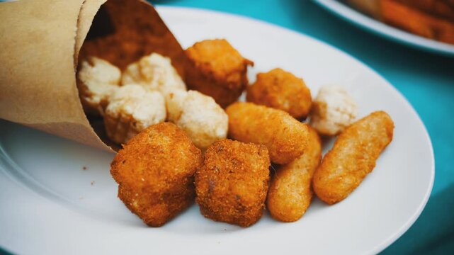 Fish croquettes typical of Neapolitan street food