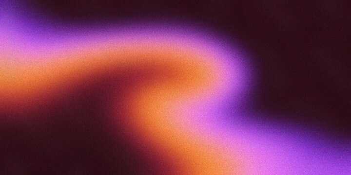 Grainy background, vibrant orange purple curved gradient shape, retro disco music party banner backdrop, noise texture banner poster header cd cover design