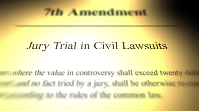 Seventh Amendment - Jury Trial in Civic Lawsuits