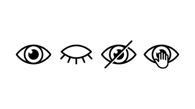 Human eye icons for vision and privacy settings.