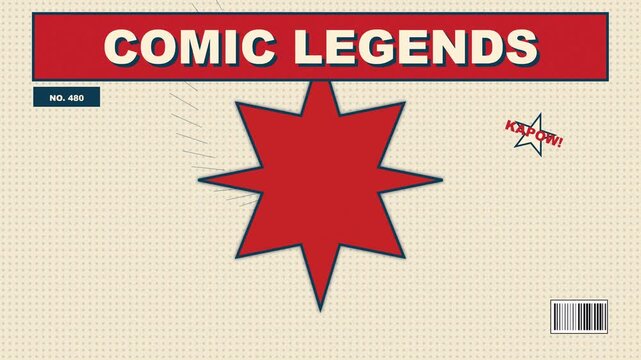 Vintage comic book cover with bold red star design.
