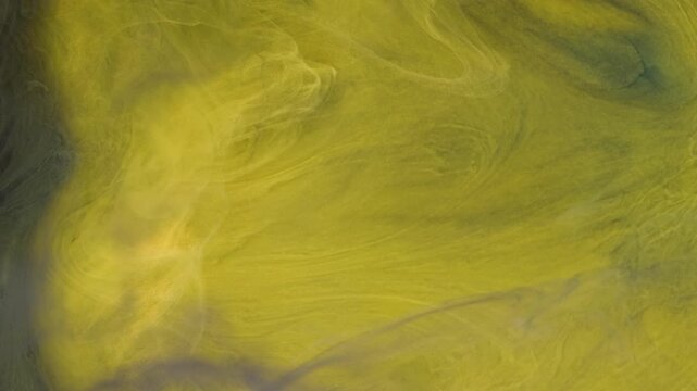 Shooting paint underwater shows colors mixing in clear water during the day