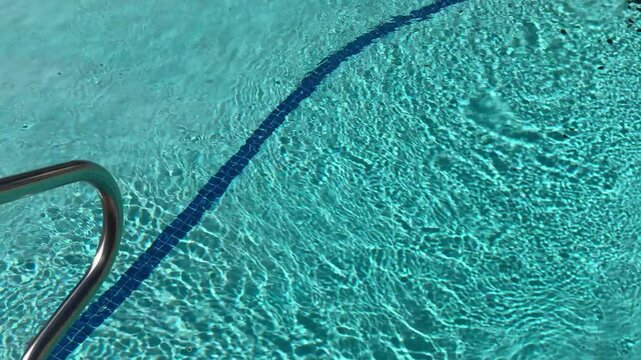 Clear underwater swimming pool 