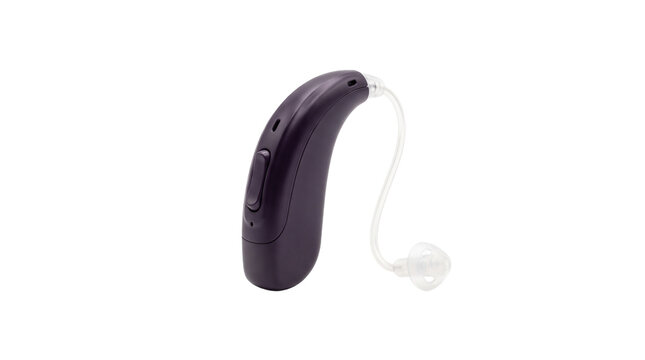 Modern Digital Hearing Aid Device for Improved Auditory Health PNG Isolated on transparent background