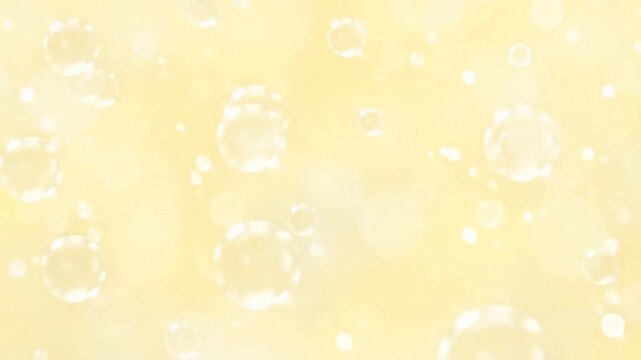bubbles background with pastel yellow bokeh	
