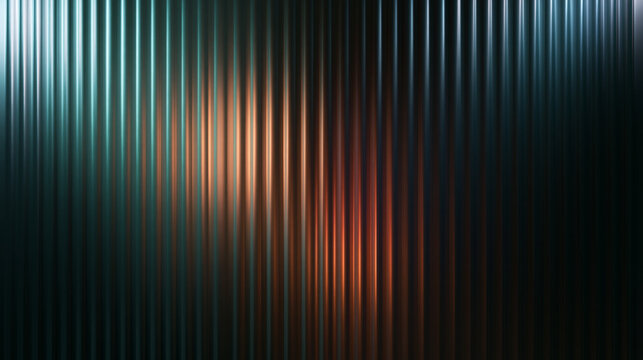 Abstract Ribbed Glass Texture with Warm and Cool Lighting