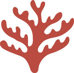 Coral reef deep undersea red seaweed plant © Vector Tradition