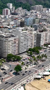 Beach Buildings In Urca Rio De Janeiro Brazil. City Skyline Showing Modern And Traditional Architecture. Downtown Cityscape. Urban Backgrounds. Urca Rio de Janeiro.