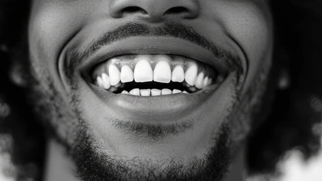 A person with a wide, happy smile displaying their teeth.