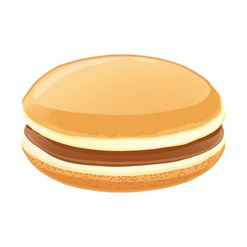 Golden Hamburger Macaron Style Burger on Toasted Bun