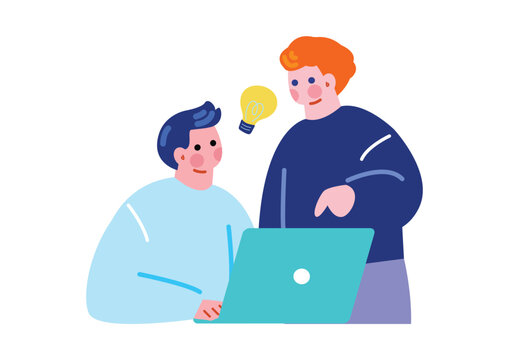 英会話を学ぶ人々のイラスト