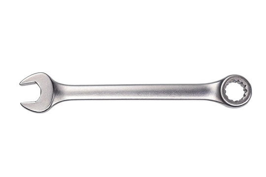 Combination wrench with open end and ratchet ring end for mechanical repair