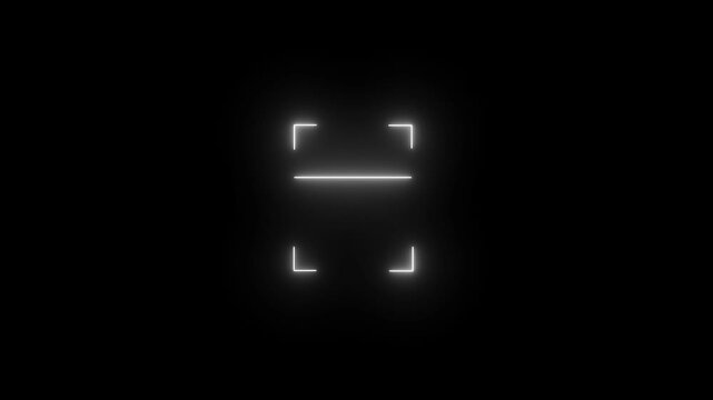 scanner icon animation isolated scanner shine icon animation.fingerprint biometric scanning animation. Biometric scanning animation showing neon fingerprint icon.4k