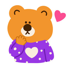 Obraz premium Colorful Playful Teddy Bear Daily Routine Sticker Set with Expressions Activities and Cute Elements