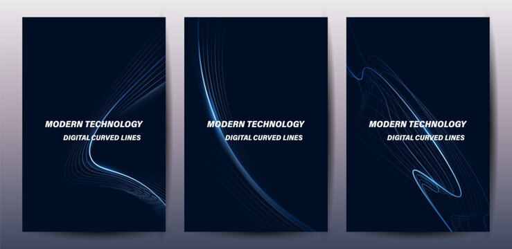 Modern abstract blue motion lines technology background. tech banner for corporate business concept. hi-tech abstract background vector illustration and business or presentation