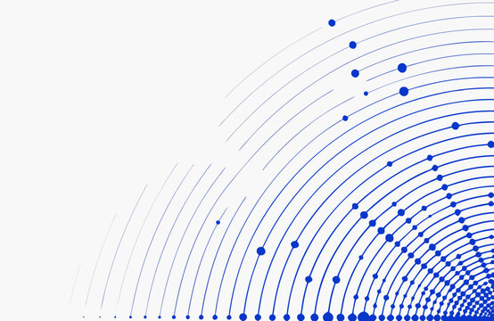 Composition Featuring Concentric Circles and Dots, Minimalist Digital Art Design. Abstract Geometric Pattern. with Lines