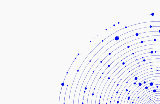 Composition of Concentric Circles with Dots, a Minimalist Digital Art Design Featuring Lines, Pattern